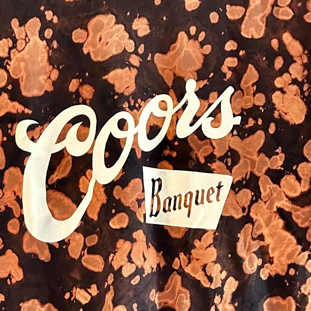 Hand Bleach Dyed Adult Medium Coors T-shirt